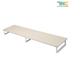 7NC SVMS 25Y 듀얼 모니터받침대 높은 서랍형 받침 대형 컴퓨터 선반 책상 우드 사무실 2단 1000mm, 베이지/눈높이11cm