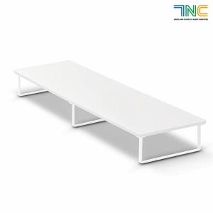 7NC 26W 듀얼 모니터받침대 높은 서랍형 받침 1000mm, 화이트/눈높이11cm