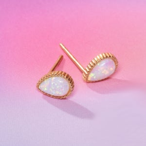 아리볼 원석귀걸이 오팔귀걸이 14k