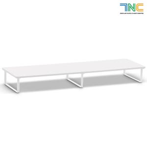 7NC 36W 울트라듀얼 모니터받침대 높은 서랍형 받침 1100mm, 화이트/눈높이11cm