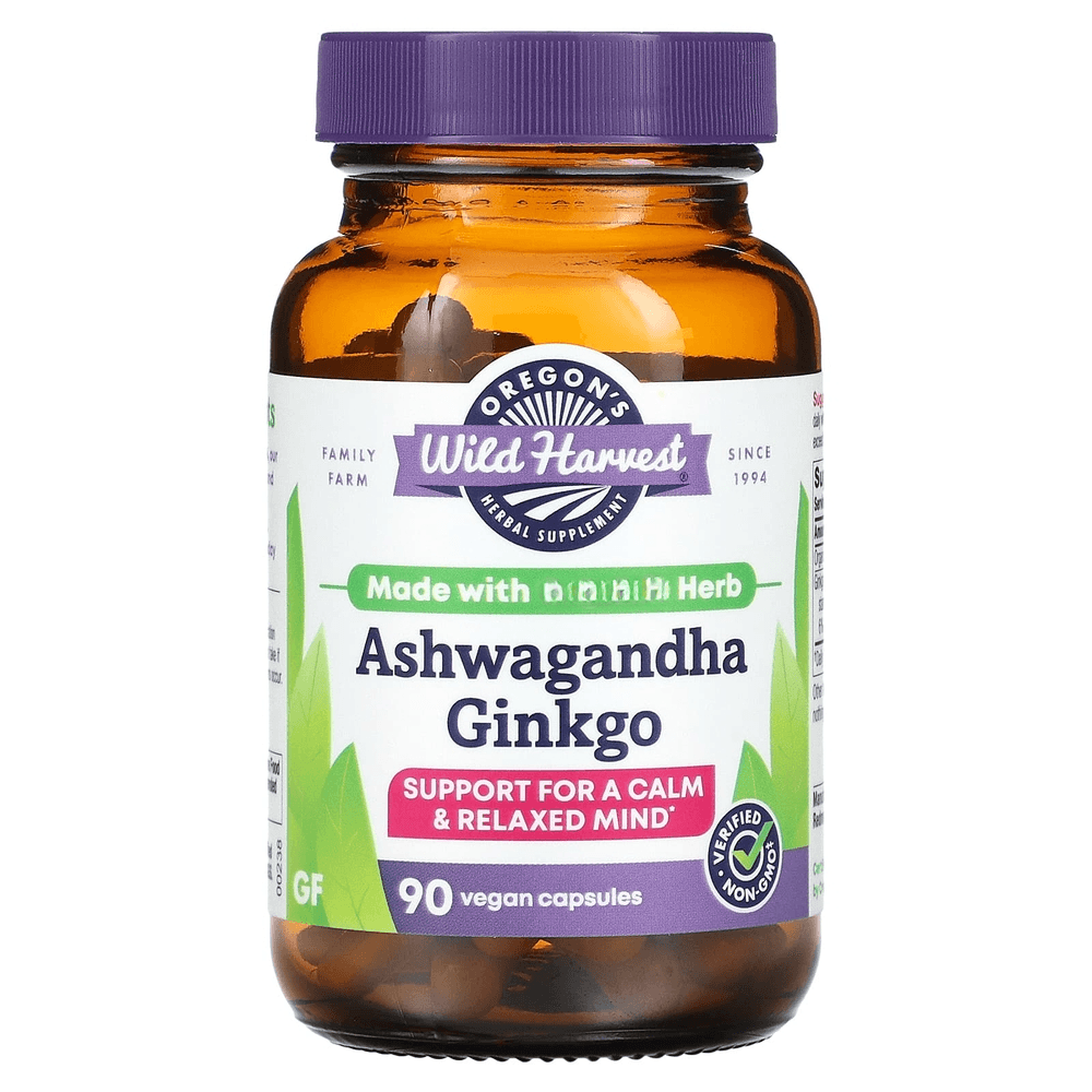 오레곤스 와일드 하베스트 <b>아슈와간다 징코</b> 비건캡슐 90개