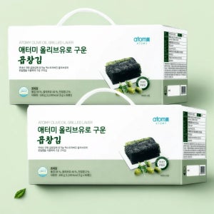 애터미 곱창김 5g x 36봉 2박스 올리브유 구운 조미 서천 도시락 김