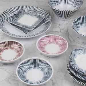 업소용 멜라민 그릇 식당 접시 돌산 죽순 겹사각접시 1호