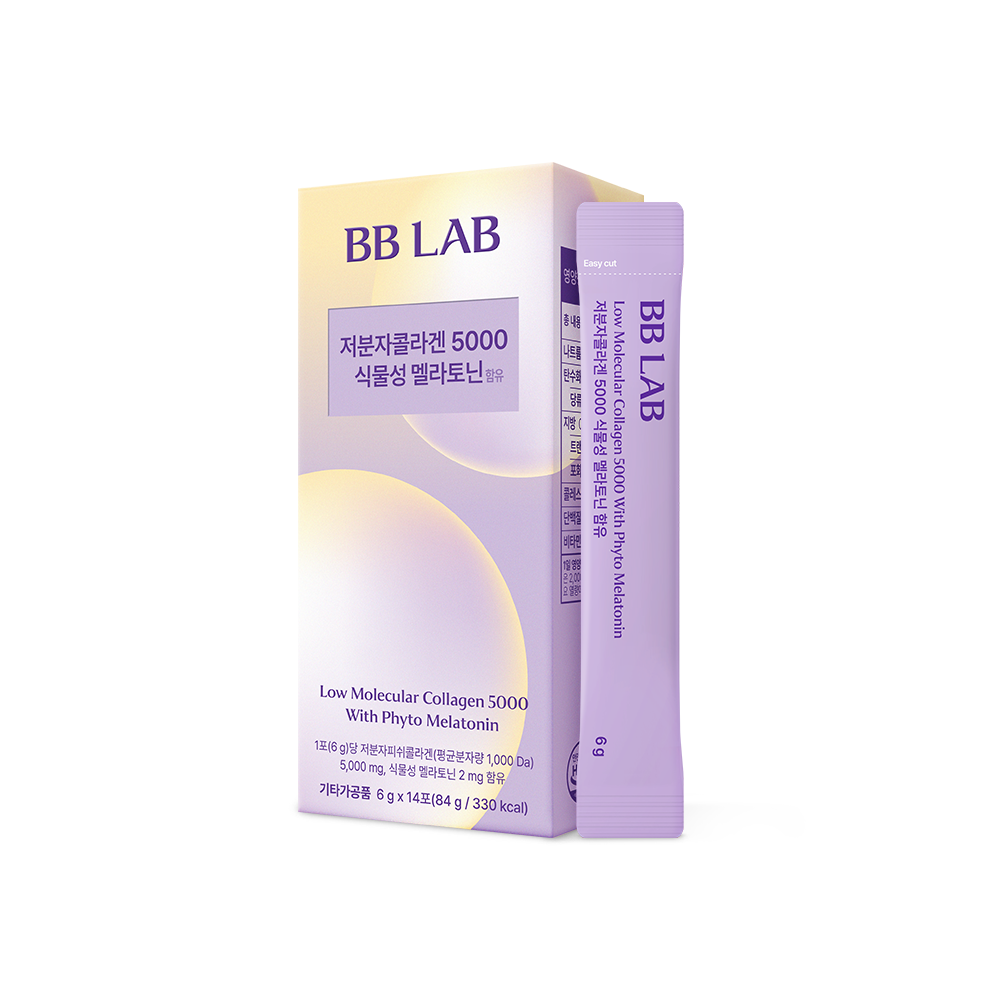 뉴트리원 비비랩 저분자 콜라겐 5000 식물성 멜라토닌 함유 14포, 1개