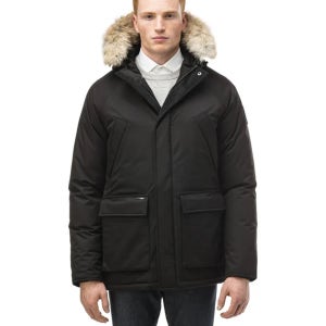 [국내재고] 노비스 헤리티지 남성 후드 코요테퍼 파카 롱패딩 블랙 HERITAGE BLACK