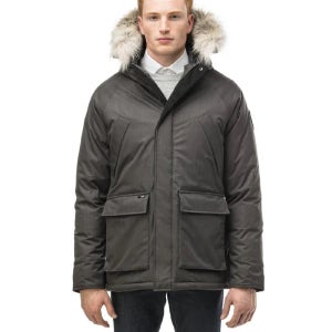 [국내재고] 노비스 헤리티지 남성 후드 코요테퍼 파카 롱패딩 스틸그레이 HERITAGE STEEL GREY