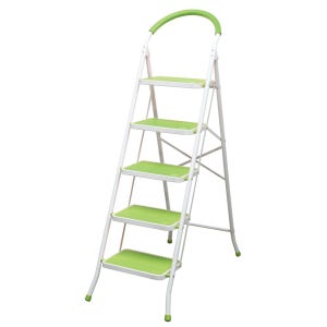 알루미늄 가정용 접이식 안전 사다리 계단식 일반형 5단, 그린