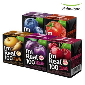 [슈퍼적립]풀무원 아임리얼100 고농축주스 120ml 24팩, 타트체리 푸룬 배도라지 토마토 블루베리