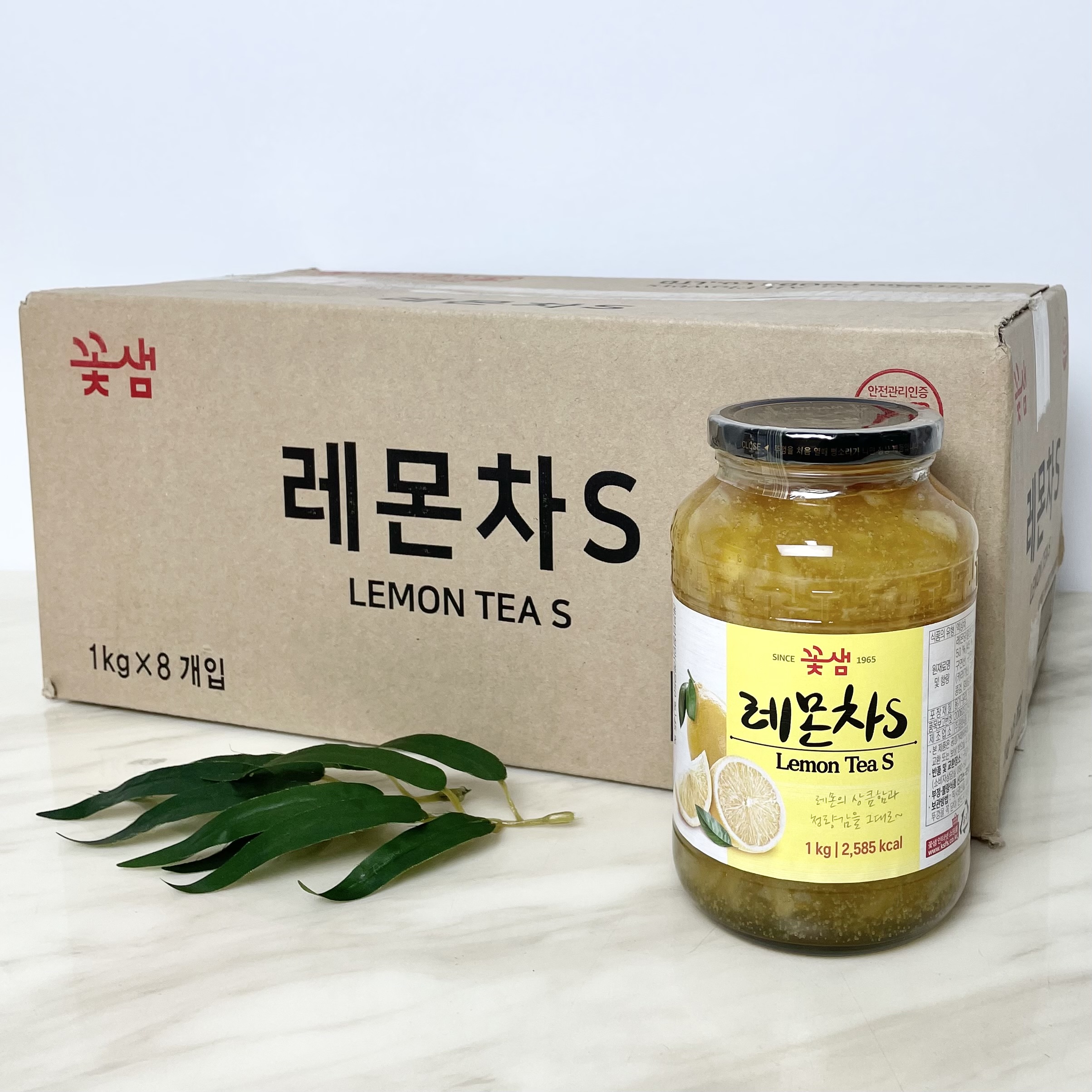 [1박스] 꽃샘 꿀레몬차S 레몬청 1kg, 8개
