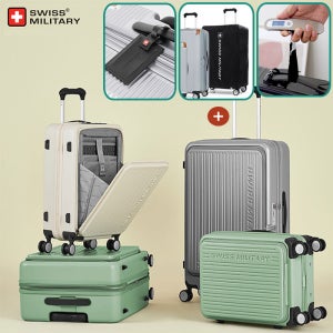 스위스밀리터리 여행용캐리어 열기쉬운 전면오픈 캐리어 56cm(20인치) 73cm(26인치) ) 기내용 화물용 아벤투라
