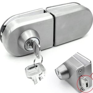 상가 강화 유리문 도어락 유리 현관 열쇠 잠금장치 양문 열쇠 BGT01K