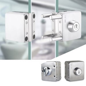 상가 강화 유리문 도어락 유리 현관 열쇠 잠금장치 양문 열쇠 BGT07LK