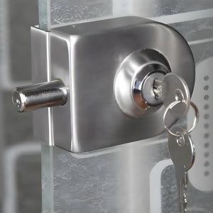 상가 강화 유리문 도어락 유리 현관 열쇠 잠금장치 외문 열쇠 BGS15K