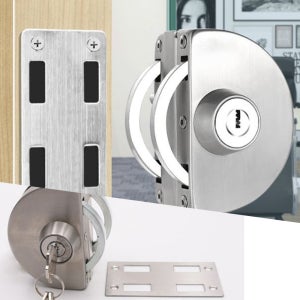 상가 강화 유리문 도어락 유리 현관 열쇠 잠금장치 외문 열쇠 BGS05LK