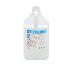 청소용 에탄올 약국 병원 세균 청소 소독용 알코올 소독제 4L