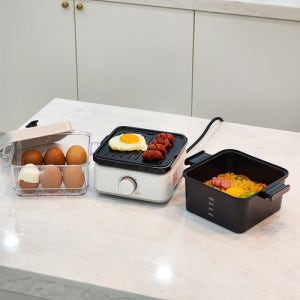 3in1 소형 멀티쿠커 1인용 여행용 미니 쿠커 전기 냄비 포트 계란삶는기계 그릴