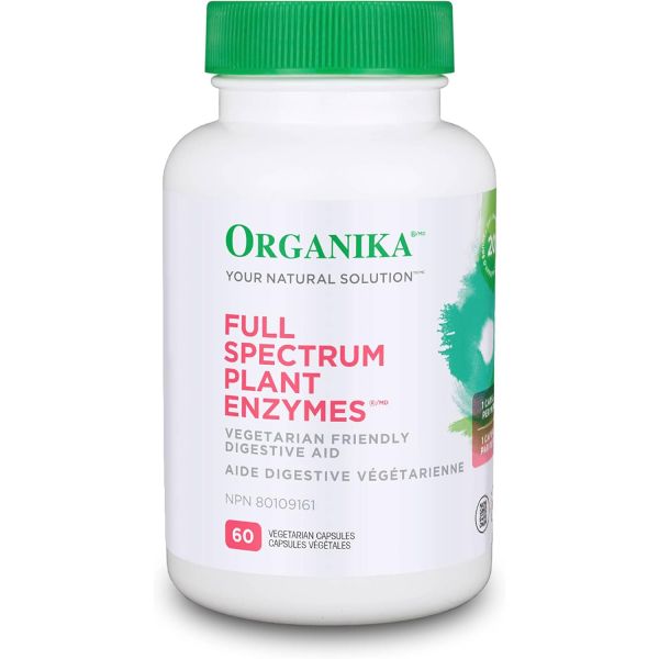 <b>오가니카</b> 풀 스펙트럼 식물 <b>효소</b> 500MG 60 VCAPS