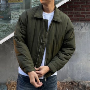 하우스노마드 남자패딩자켓 블루종 패디드 따뜻한 크롭 겨울 자켓 항공점퍼