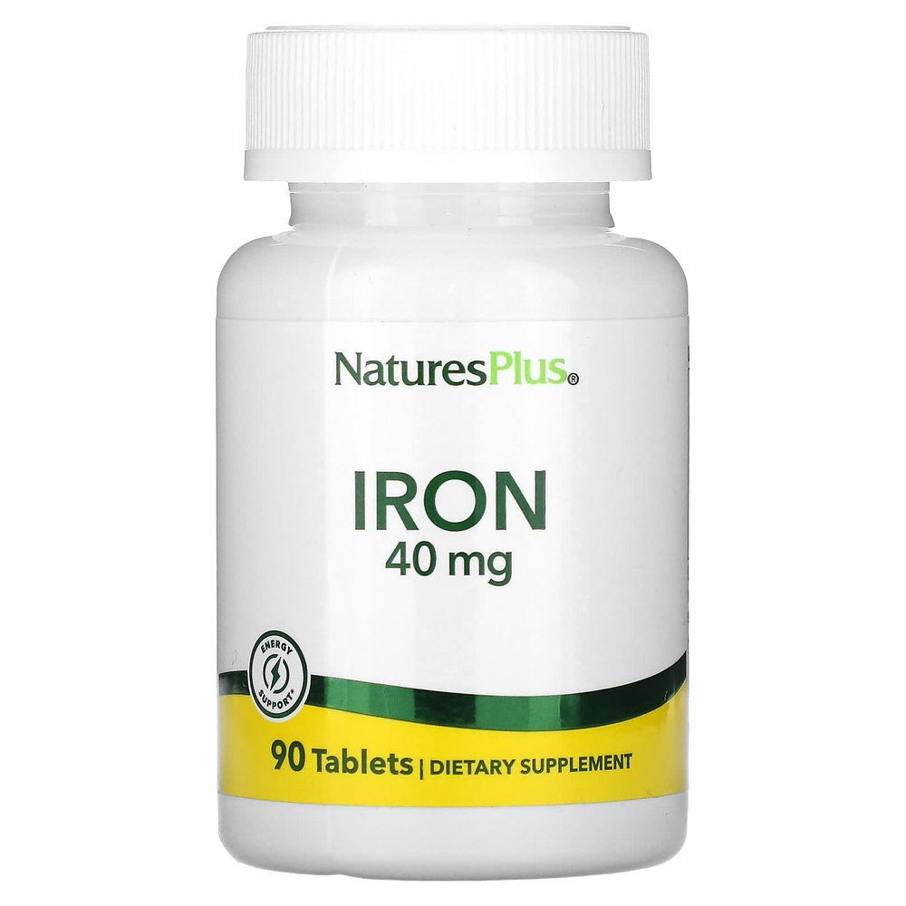 네이처스 플러스 <b>Iron</b> 철분 <b>40mg</b> 90정