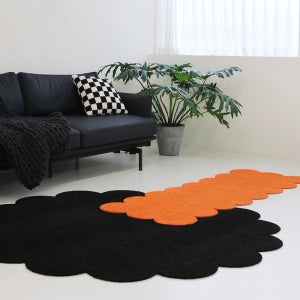 터프팅 코이 원형190 비정형 사각 워셔블 현관매트 러너 미니 러그 카페트