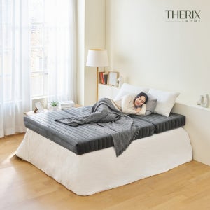 더릭스홈 3단 접이식 극세사 푹신탄탄한 매트리스 침대 토퍼 바닥 수면매트 10cm SS (슈퍼싱글)