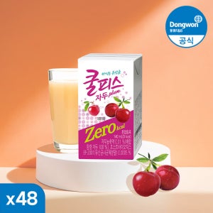 동원 쿨피스 제로 테트라 자두 140ml 48개