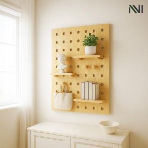 우드 타공판 나무 페그 보드 원목 타공 책상 걸이