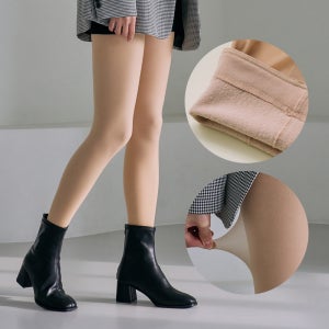 엔조이핏 착시 융 이중 기모스타킹 살색 시스루 검정 겨울 타이즈