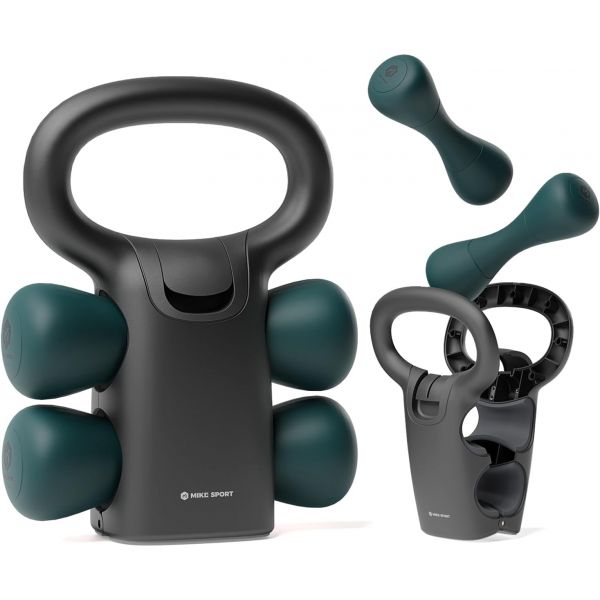 초보자를 위한 2 in 1 가변 케틀벨 5LB 10LB 12LB 두 개의 덤벨이 포함된 조절식 세트 플레이트 홈 트레이닝 체육관 스타일리시한 근육 덤벨 체중 감량 장비