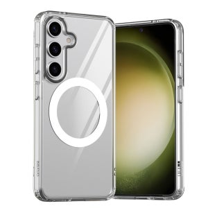 [카메라 강화유리 증정] 아라리 갤럭시 맥세이프 케이스 범퍼 듀플M 클리어, 갤럭시S24