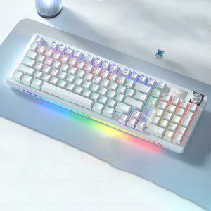 AULA S98 PRO 아우라 독거미 기계식 무선키보드 타란튤라 노브액정 98키 화이트