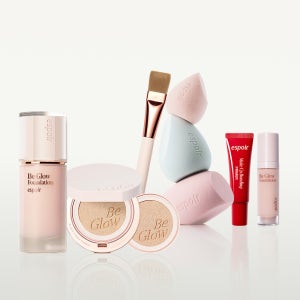 [깐달걀피부 종결 세트] 에스쁘아 비글로우 파운데이션 30g+ 비글로우 볼륨 쿠션 13gx2 (증정: 유트루 브러쉬+ 블렌더 3종+미니 파데 #웨딩피치&미니프라이머)