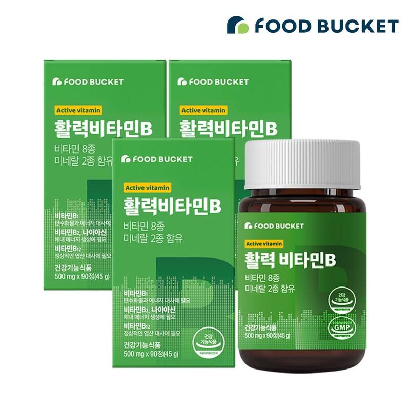<b>푸드버킷</b> 활력 <b>비타민</b>B 비오틴 90정 3박스