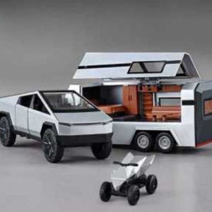 테슬라 사이버 트럭 장난감 모형 소장용 다이캐스트 트레일러 자동차 장난감