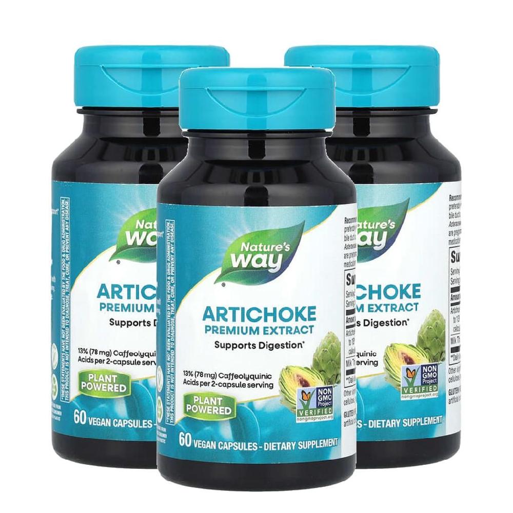 <b>네이처스웨이</b> 아티초크 <b>효소</b> <b>Natures Way</b> Artichoke 60캡슐 3병
