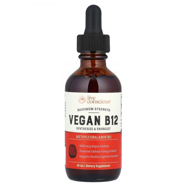 <b>Live Conscious</b> 비건 B12 맥시멈 Strength 60 ml