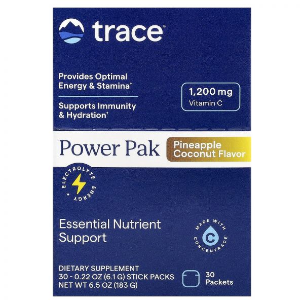 트레이스 미네랄 일렉트로라이트 스테미나 파워팩 <b>파인애플 코코넛</b> 30팩