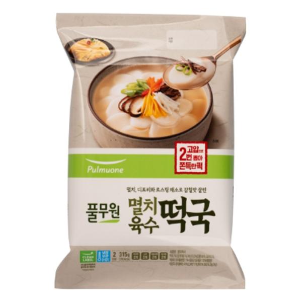 <b>풀무원</b> 멸치떡국 2인분 간편식 식사 대용 영양간식 315g