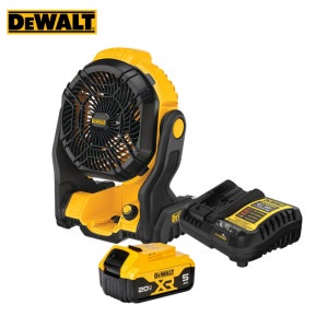 디월트 DCE512P1 충전 선풍기 20V MAX 캠핑 낚시 작업현장 5.0Ah 배터리 1개 세트