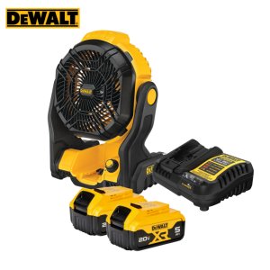 디월트 DCE512P2 충전 선풍기 20V MAX 캠핑 낚시 작업현장 5.0Ah 배터리 2개 세트