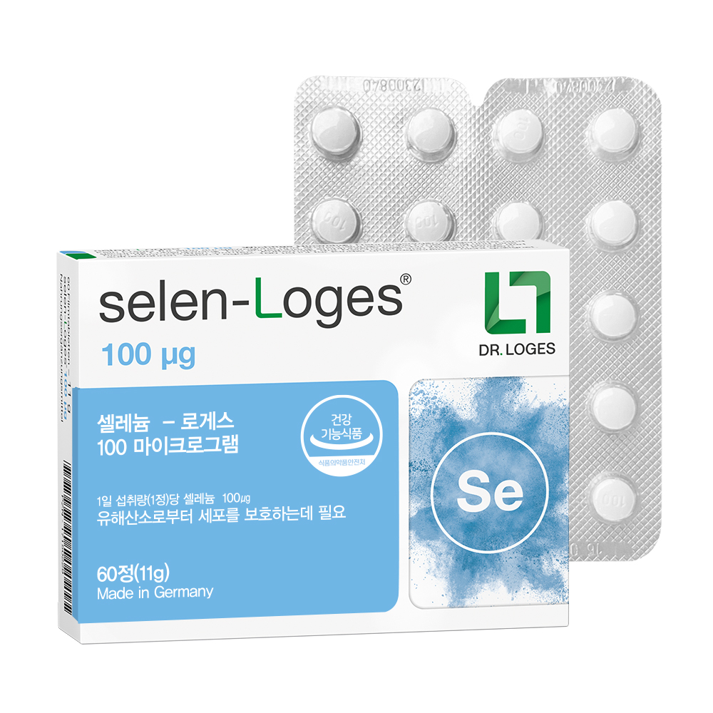 독일 무기<b>셀레늄</b> 아셀렌산나트륨 셀레나제 셀렌 로게스 100mcg 60정, 1개