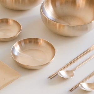 유기와 클래식 방짜유기 세트 4인 예단 반상기 놋그릇 유기그릇