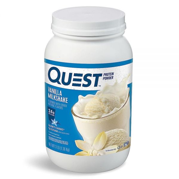 Quest Nutrition 바닐라 밀크쉐이크 단백질 파우더 48 oz