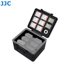 JJC 소니 A7C2 A7M4 NP-FZ100 캐논 LP-E6 카메라 배터리 보관 케이스 JBC-BAT6