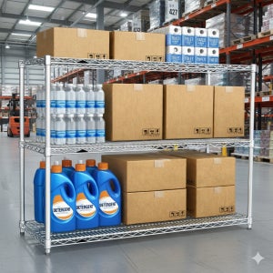 산업용 철제 메탈랙선반 틈새선반 바퀴 클린룸 수납 하중250kg 61x46x75 3단