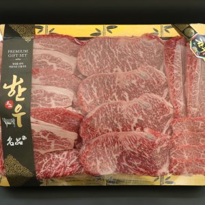 투뿔 한우 혼합선물세트 꽃등심 갈비살 양지 사태 명절 설선물