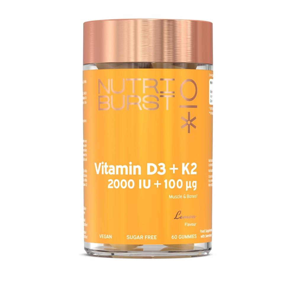 영국 헤롯백화점 <b>뉴트리</b>버스트 Nutriburst Vitamin D3 + K2 슈가프리 비타민D3 + K2 구미 60정