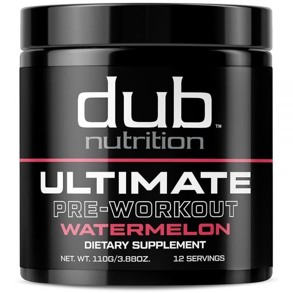 Dub Nutrition Ultimate Watermelon Pre-Workout - 강력한 펌프와 확장된 에너지를 위한 맛있고 상쾌한 포뮬라, 향상된 성능, <b>운동</b> 및 피트니스 레