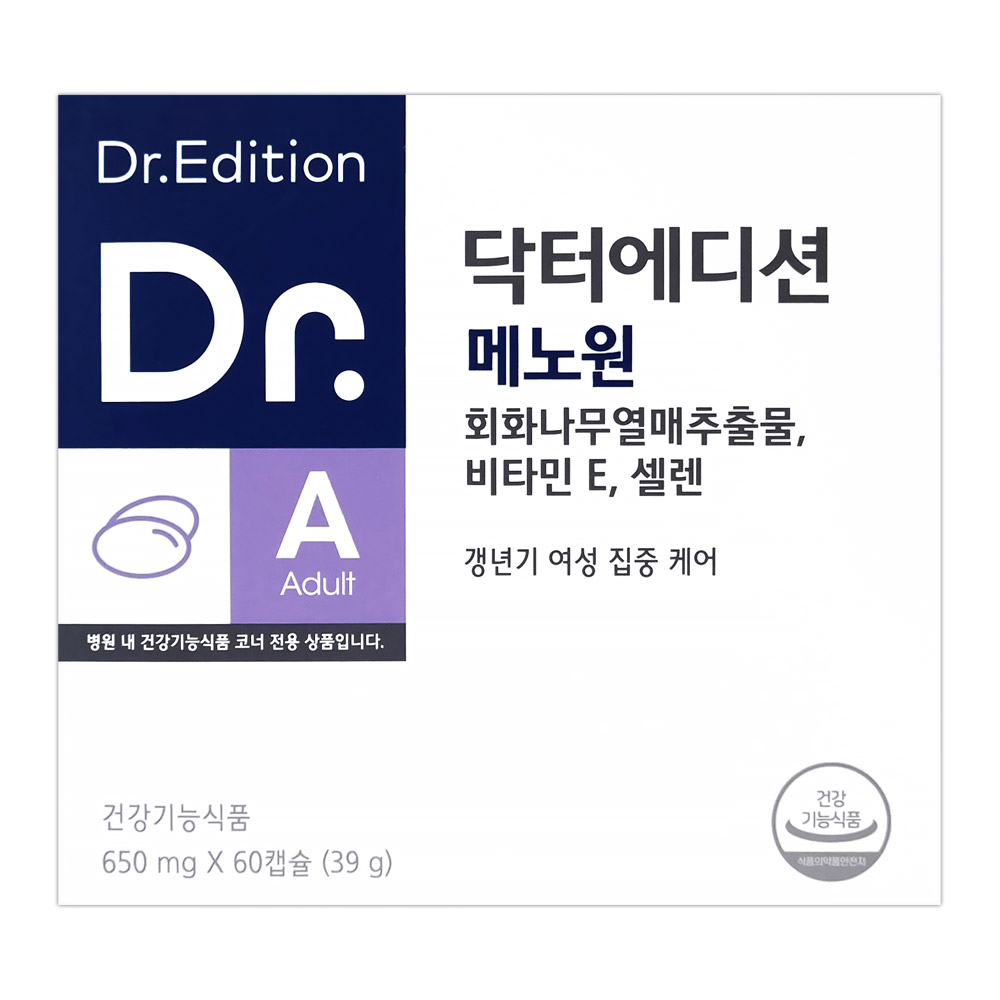 닥터에디션 메노원 갱년기 여성 <b>케어 셀레늄</b> 60캡슐