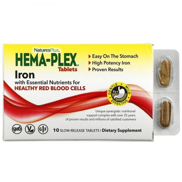 네이처스플러스 <b>헤마</b><b>플렉스</b> 철분 정제 <b>10정</b>